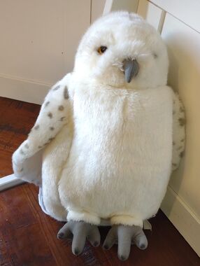 White Plush Owl Backpack - Soft Faux-Fur Women's Backpack